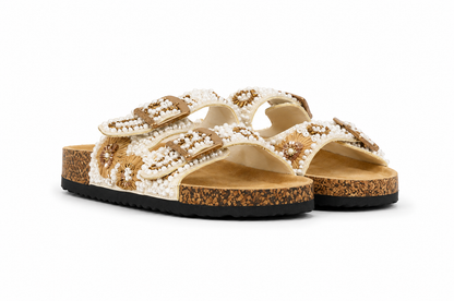 CIABATTINA MOD. BIRK GIRASOLE
